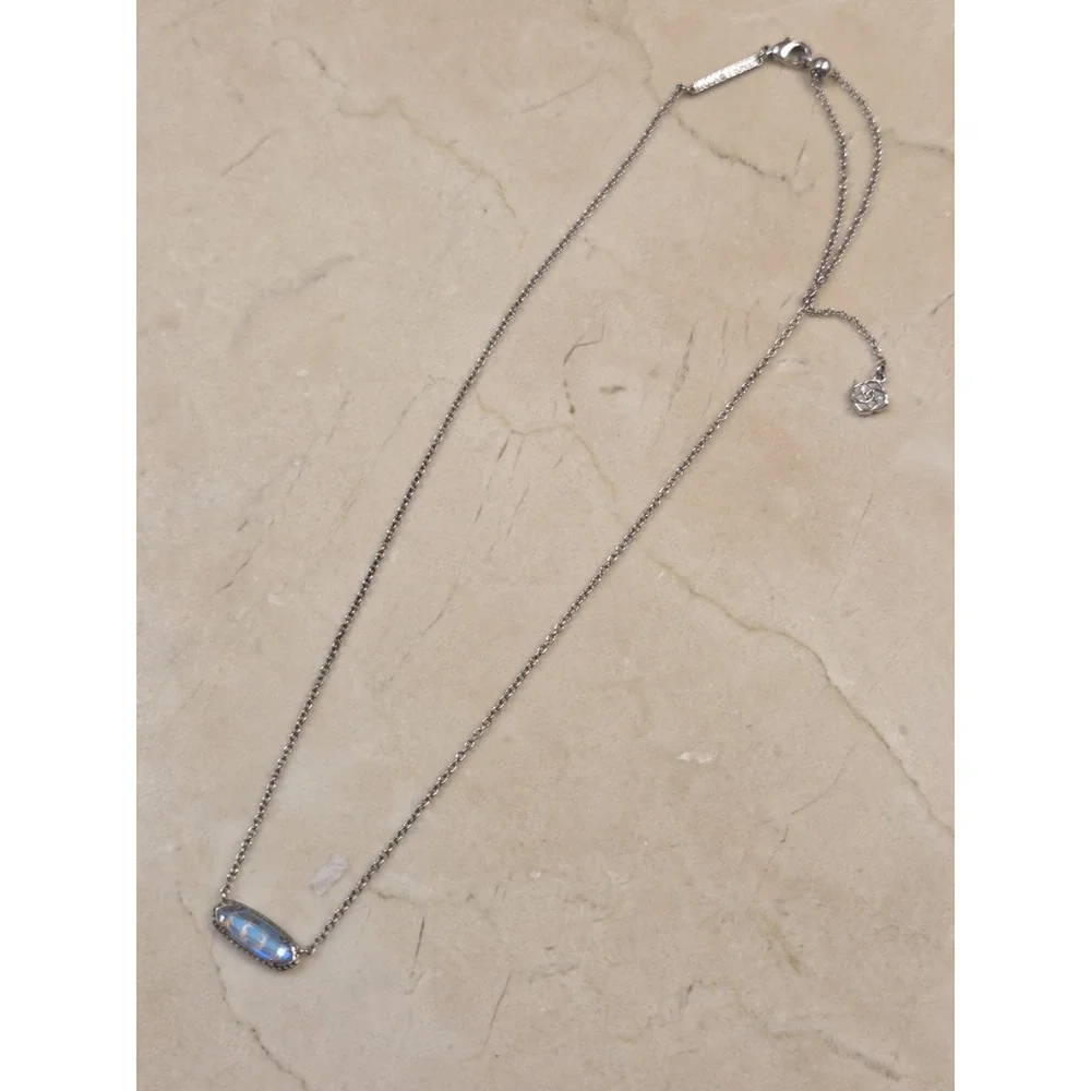 Kendra ScottElisa Statement Short‎ Iridescent Pendant Necklace Adjustable